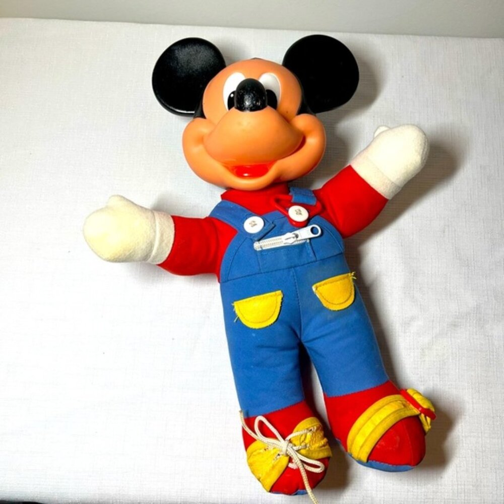 Disney Mickey Mouse Stuffed Animal Red and Blue